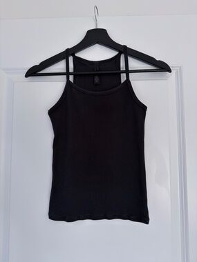 SKIMS Jersey Racerback Black Tank